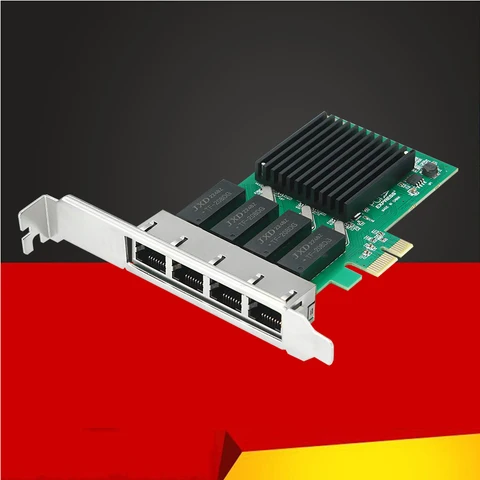 4-портовая сетевая карта PCI Express x1 на четырехпортовые RJ45 NIC RTL8111H чип 10/100 Мбит/с гигабитная Ethernet Lan-карта для настольного ПК