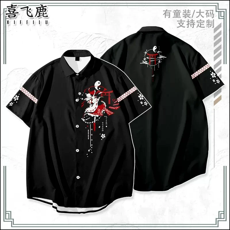 Рубашка с коротким рукавом для косплея Аниме Touhou Project Hakurei Reimu студенческий Модный