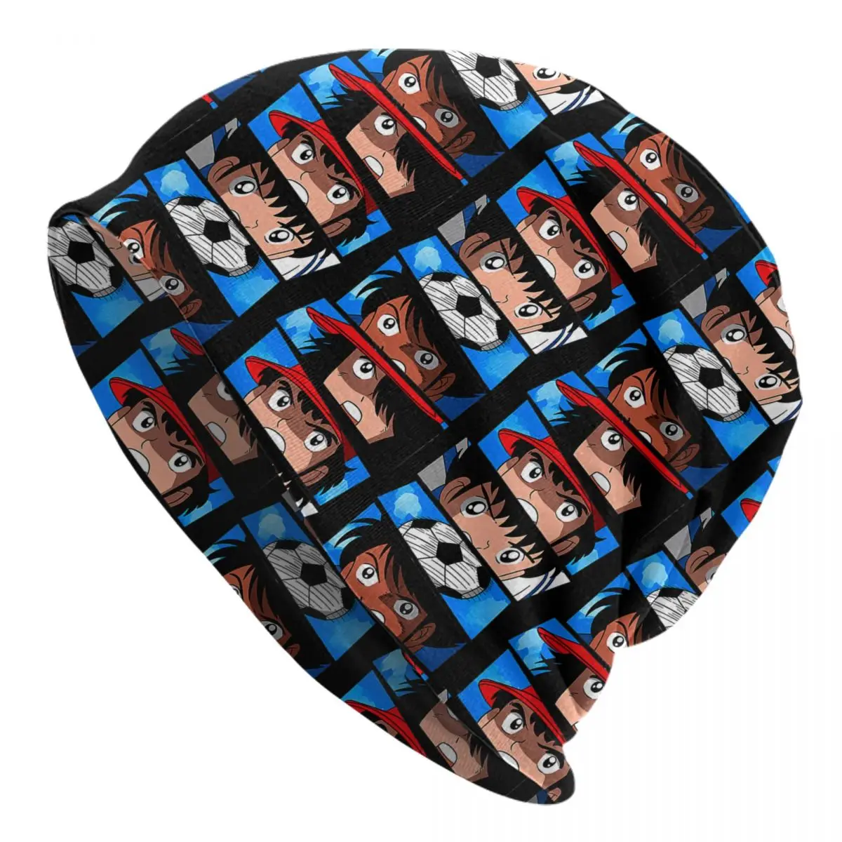 

Шапка-бини в стиле аниме для мужчин и женщин, теплый вязаный головной убор, зимняя японская шапка для взрослых, для футбола