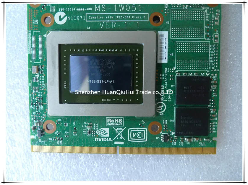 Видеокарта MS-1W051 MS1W051 1W051 GTX670M GTX 670M N13E-GS1-LP-A1 graphgic VER: 1 для MSI полностью