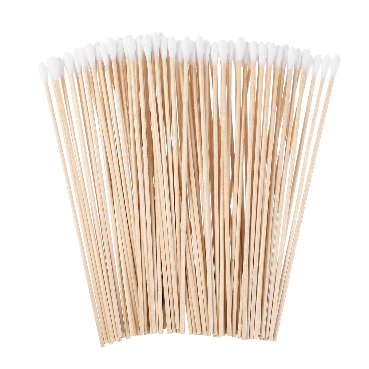 

ROSENICE 100Pcs Long Wood Handle Cotton Swab Medical Swabs Ear Cleaning Tool Makeup Removal Wound Care Cotton Buds