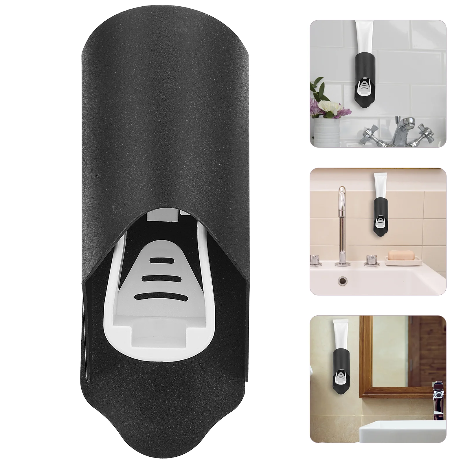 

Toothpaste Squeezer Dispenser Wall Holder Rack Squeezing Roller Metal Tool Facial Manual Cleaner Removableautomatic Shelf