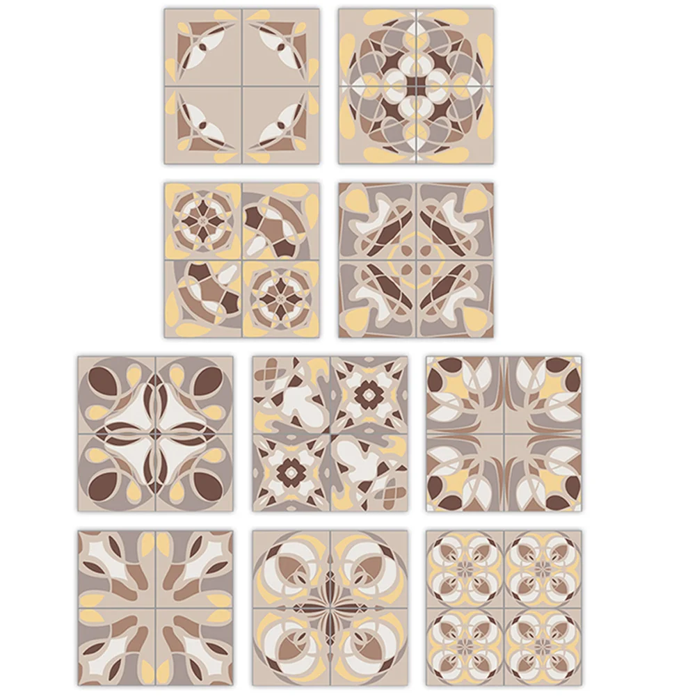 

10 Pcs Sticky Wallpaper Tile Sticker Removable Stickers Bathroom Decorative Kitchen