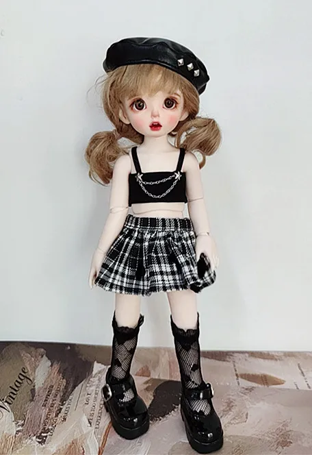 

Bjd clothes dress 1/6 30cm Punk girl skirt set (Fit Azone,ICY, JerryB, 1/6 Doll Accessories)332389
