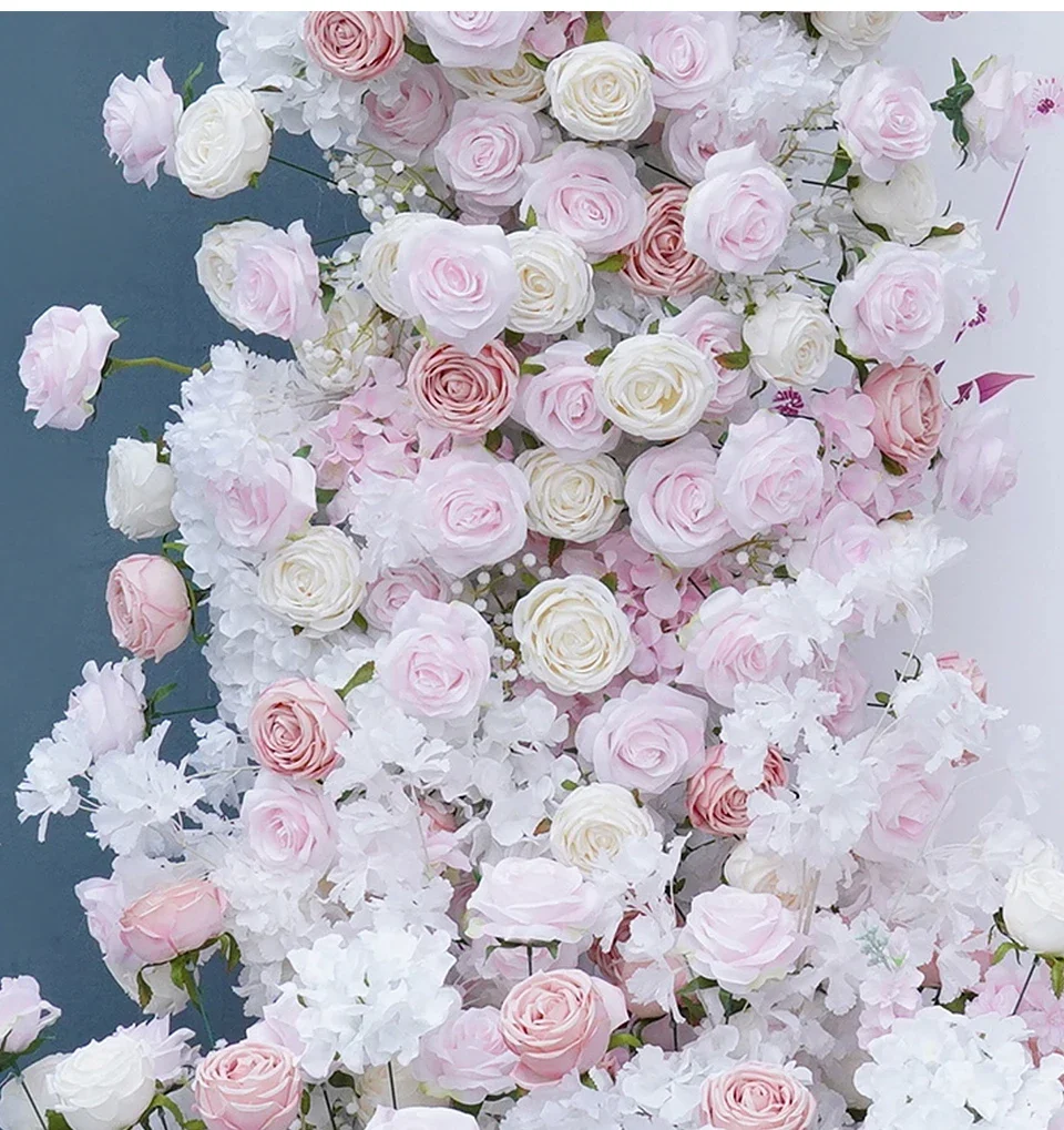 Роскошный фон для фотосъемки с изображением розовой и белой гортензии 5D Babysbreath