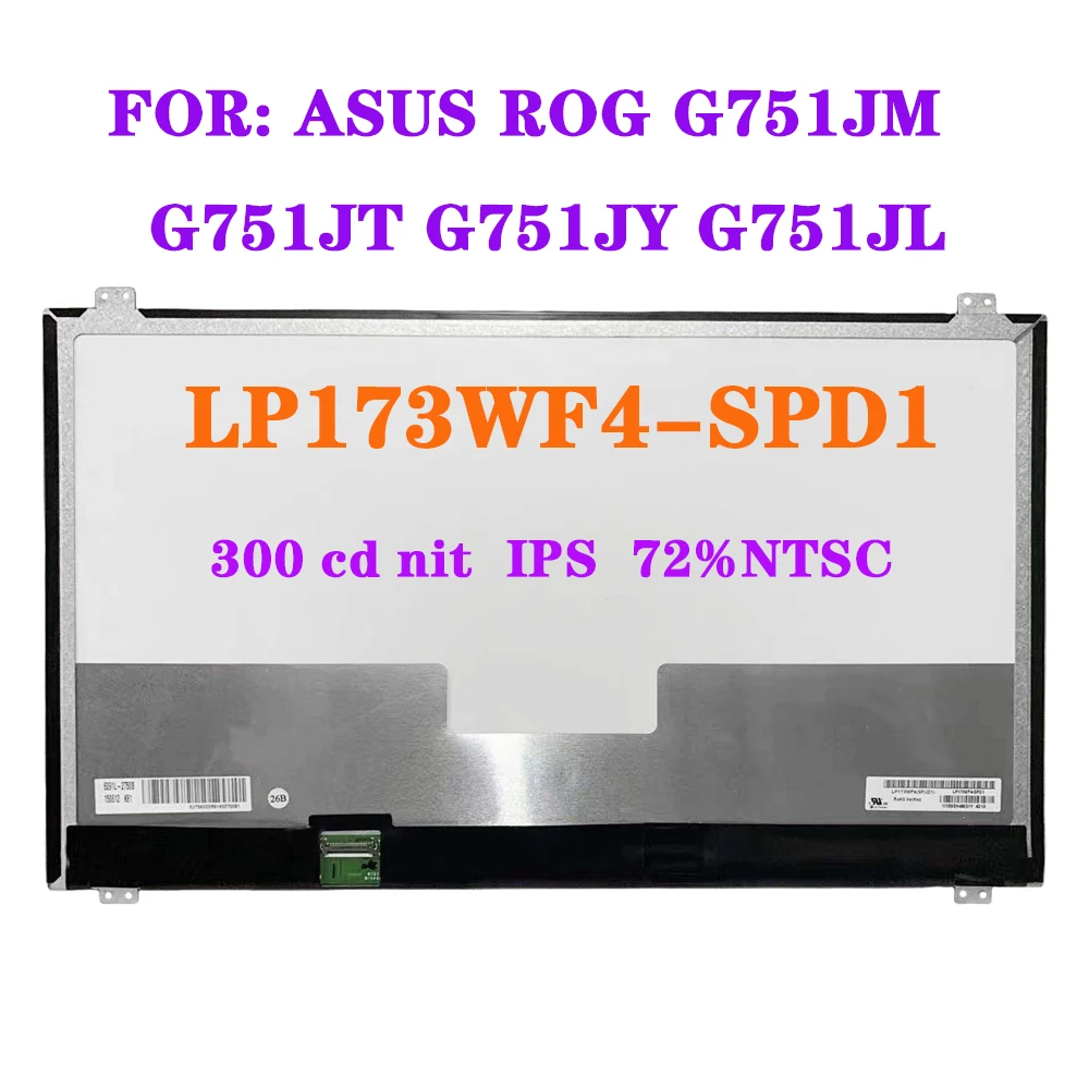 

17.3" Matrix Display Panel LP173WF4-SPD1 Para ASUS ROG G751JM G751JT G751JY G751JL EDP 30Pin IPS 1920X1080 Laptop LCD Scree