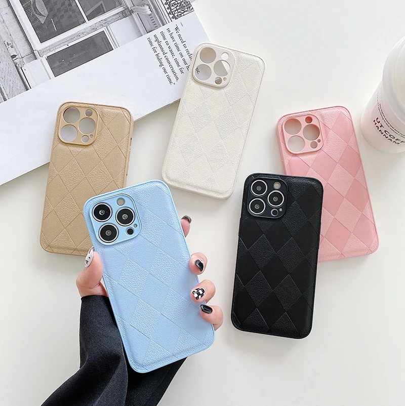 

Luxury Diamond Pattern Leather Texture Case For Xiaomi Mi 12 11 Lite 5G NE Ultra 10 10S Pro Redmi K50 K40 Pro Poco F3 Cover