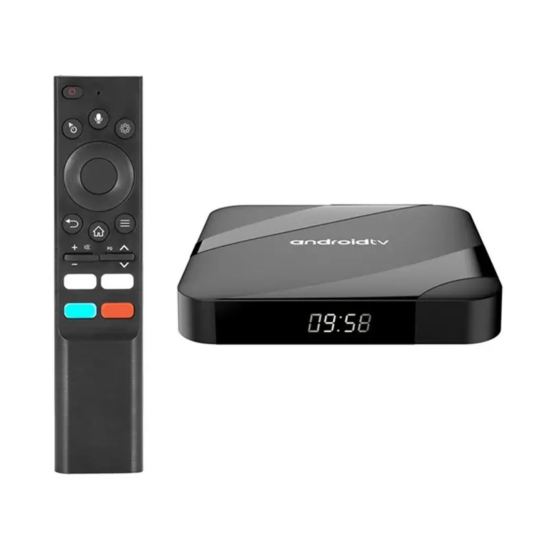Фото ТВ-приставка ABKN-ATV Android 14 Smart TV Box AV1 S905W2 Quad-Core с двойным Wi-Fi, голосовым пультом ДУ, медиаплеером 8K 4K, штекер EU №1