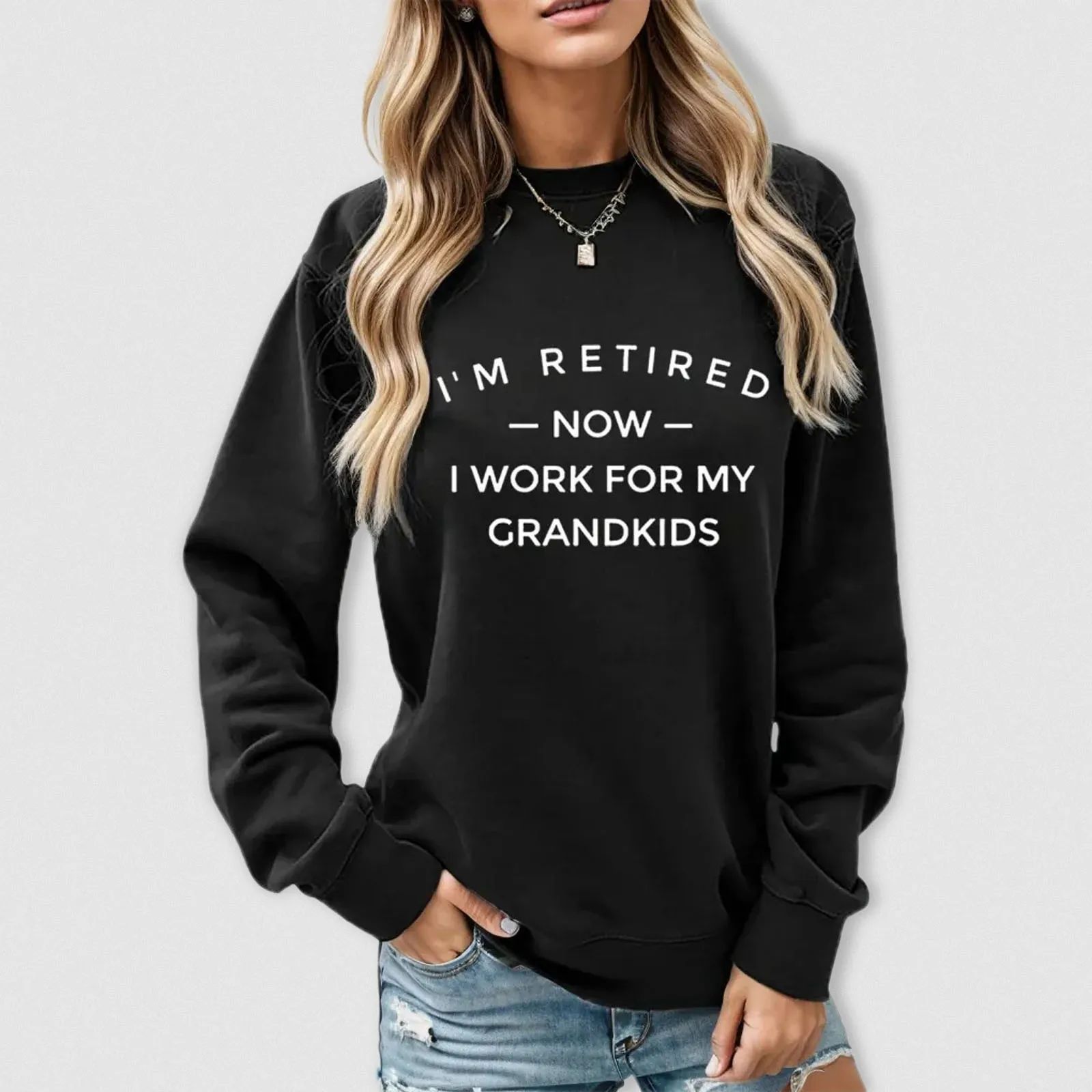 

Укороченный топ, свитшот для женщин, сезон осень-зима, Повседневные Удобные модные длинные свитшоты с круглым вырезом и надписью для женщин