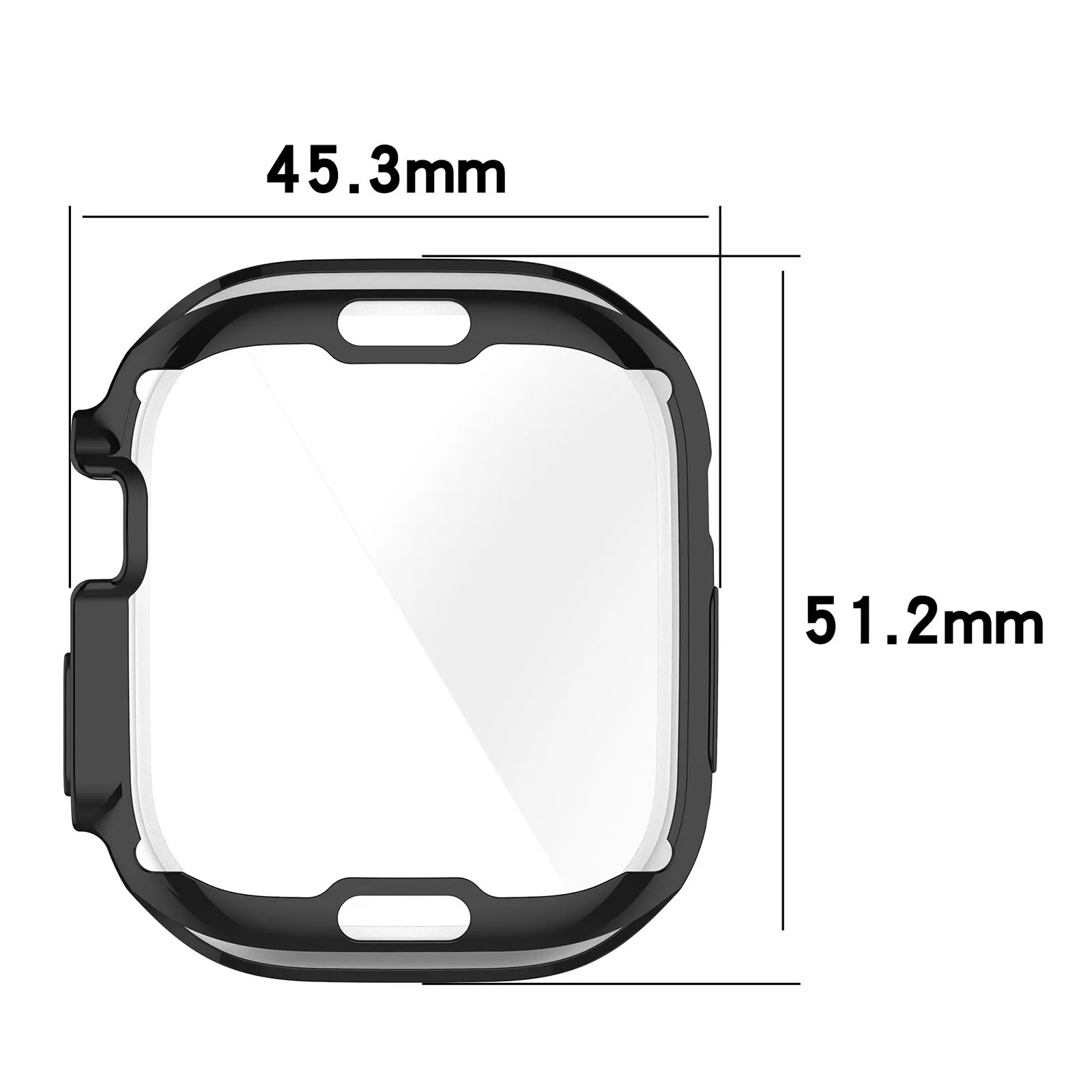 TPU Waterproof Case for Apple Watch Ultra 49mm Case Smartwatch Protector Cover Anti-Scratch Bumper Shell Frame for Iwatch Series