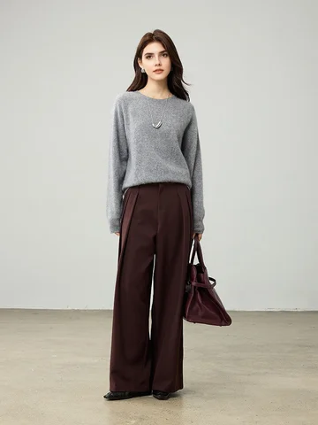 SuyaDream женские флисовые пуловеры из шерсти и кашемира, белые, винные