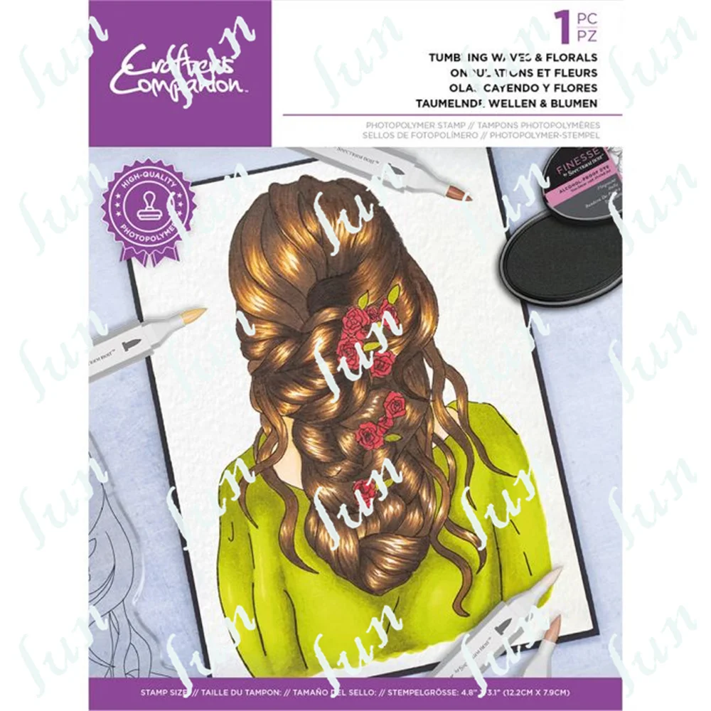 

Waves Florals Hairstyle Stamps Clear Stamps Reusable Handmade Embossing Diy Scrapbooking Diary Secoration Greeting Card 2022 New