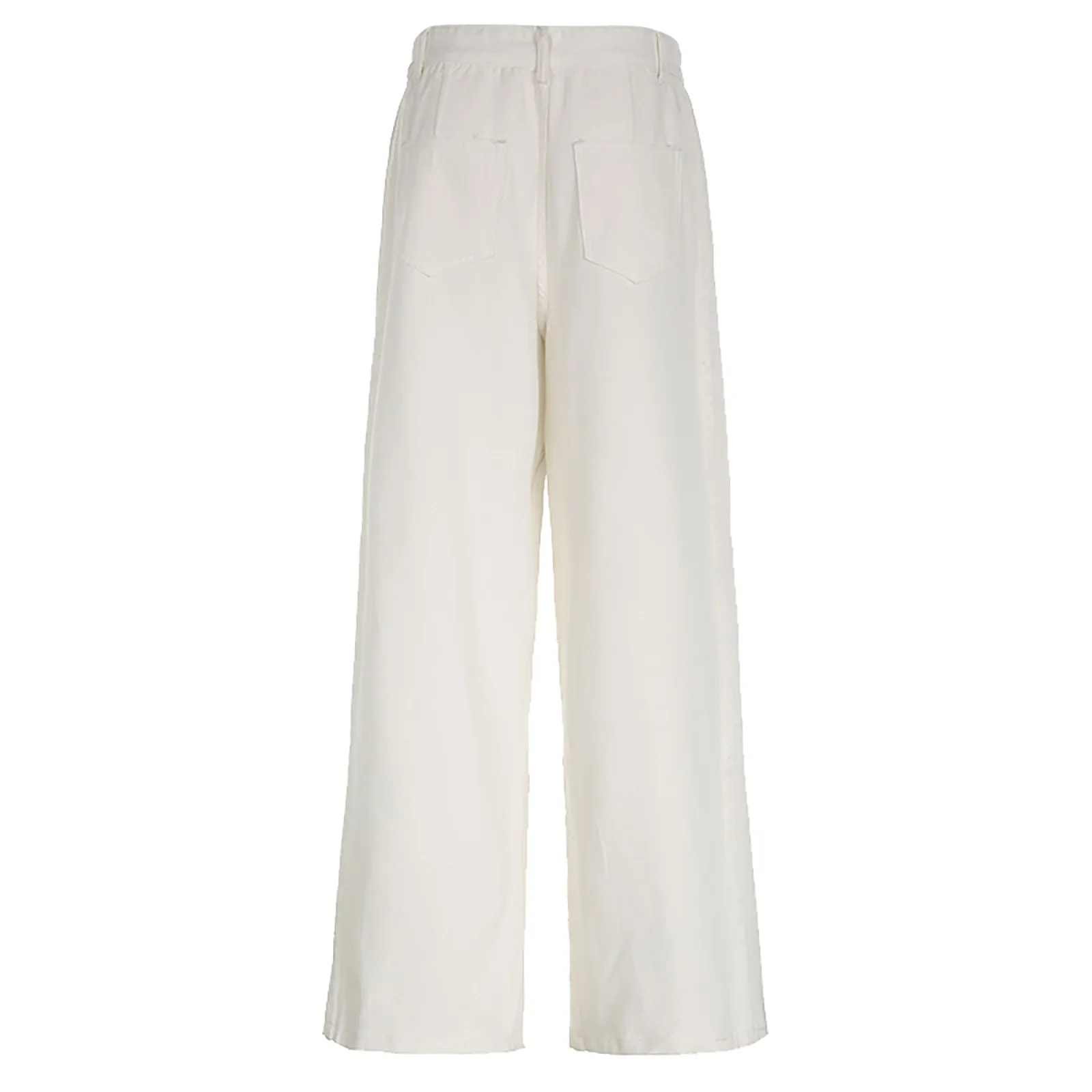Loose White  Jeans Korean Style Fashion Low Waist Pants Summer Wide Legs Jeans For Women Trousers Streetwear Casual Pantalon