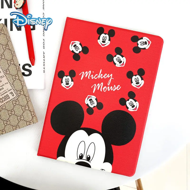 

Disney Mickey Cartoon Flip Tablet Case For iPad Air 4 3 2 1 Mini 6 5 Pro 2018 2019 2020 2021 Leather Smart Funda Stand Covers