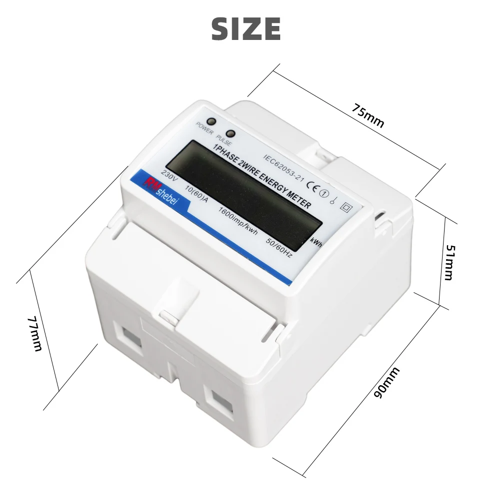 1-фазный 2-проводной измеритель энергии