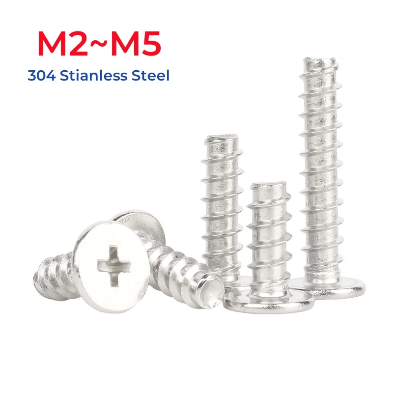 

Нержавеющая сталь 304 Саморезы с плоской головкой M2-M5