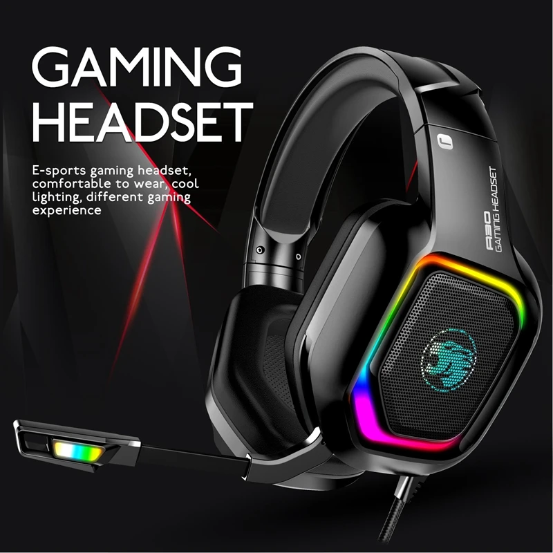 

Wired Gaming Headphones Deep Bass Stereo Gamer Headset with Mic for PS4 New Xbox PC Laptop Gamer