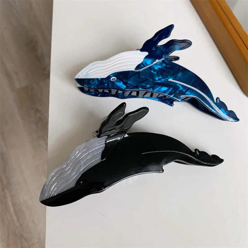 

1Pc Whale Hair Claw Acetate Hair Clips For Women Popular Hair Catches Animal Hair Clip Cute Sea Creature Claw Clips