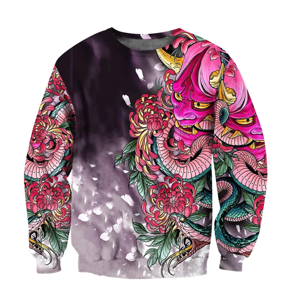 

CLOOCL Fashion Men Sweatshirt 3D Graphics Japan Mask Pullovers Japanese Samurai Casual Sportswear Streetwears Dropshipping