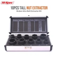 hi spec 10pcsset damaged bolts nuts drill bits nut remover damaged bolt nut screw remover extractor disassembly tool set