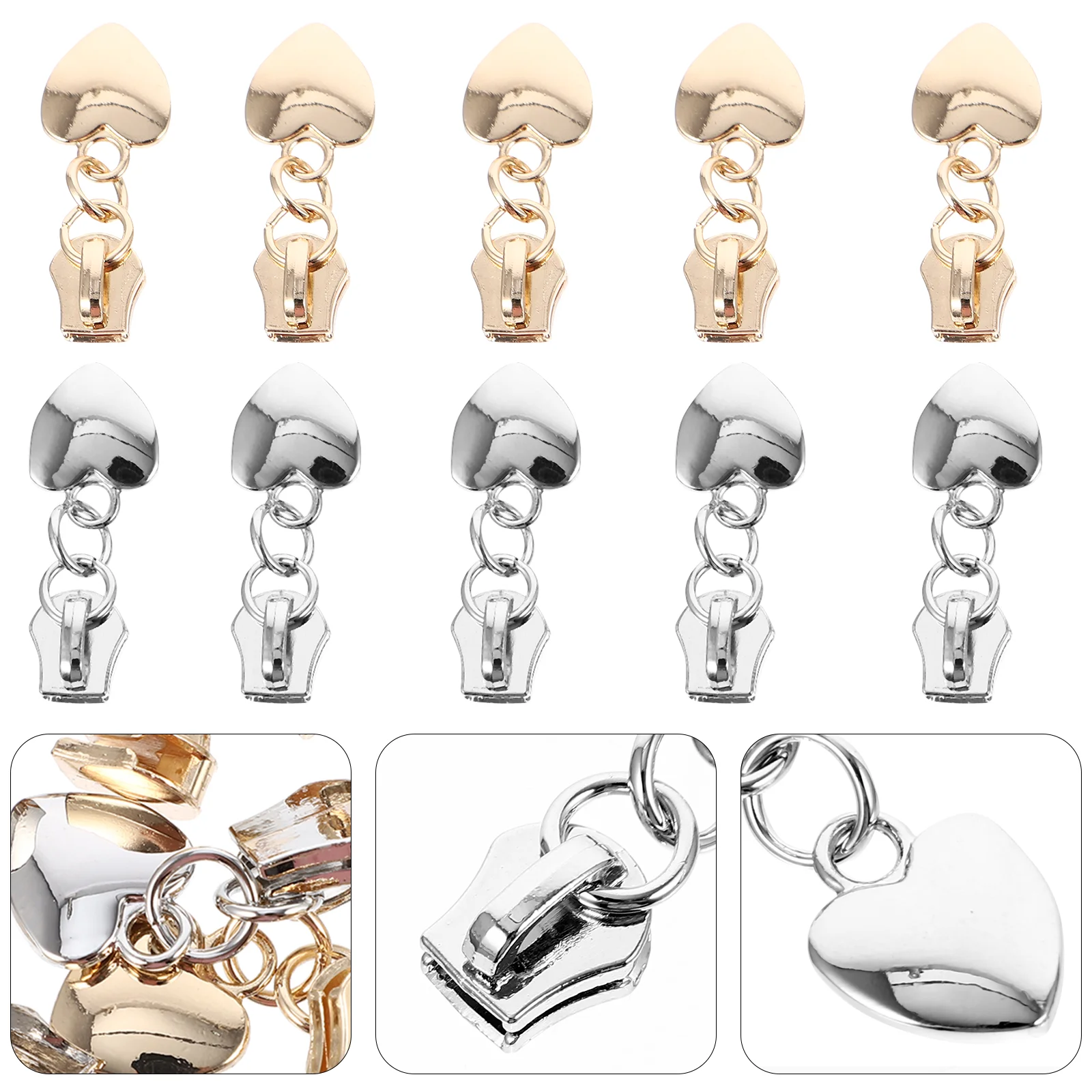 

Zipper Repair Replacementkit Puller Slider Metal Head Luggage Pursestabs Coat Parts Kits Jackets Tool Fixers Clothing Bags