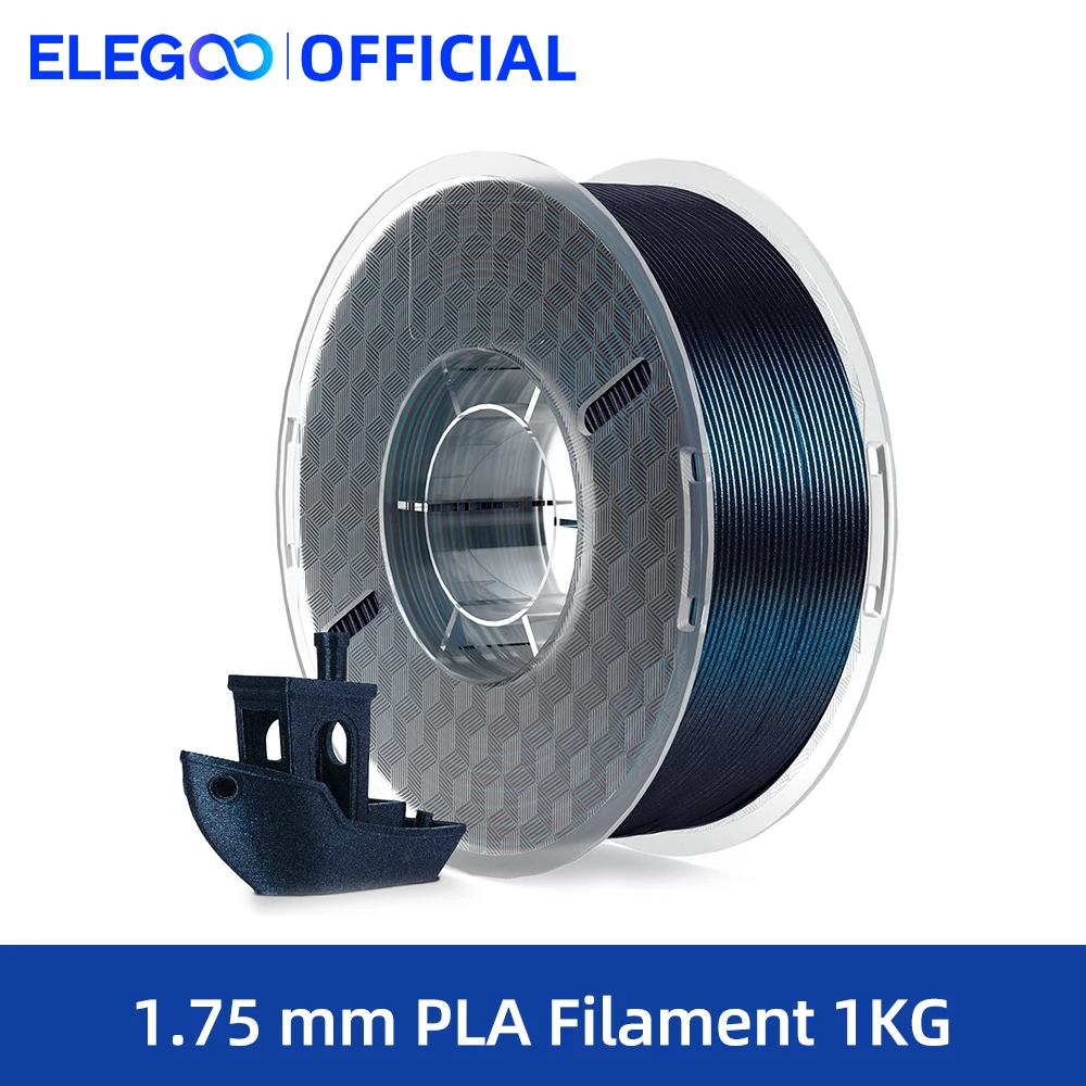 ELEGOO PLA Filament 1 75 мм Galaxy Black кг блестящая нить для 3D-принтера точность на размер +/- 0 02
