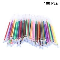 100pcs colorful gel pen refills 0 8mm bullet pen stationery office supplies for doodling scrapbooking drawing mixed colors