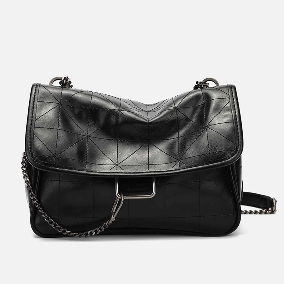 

Baghand new simple Lingge chain women's bag new 2022 Single Shoulder Messenger Bag wandering women's bag