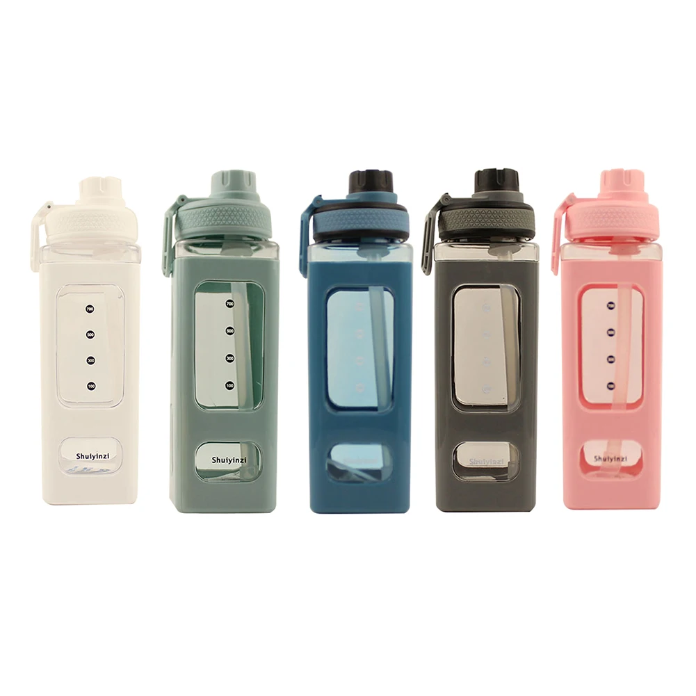 

Маркер для бутылки с водой, герметичные бутылки для воды, вместительные уличные кружки, портативная чашка для воды с соломинкой