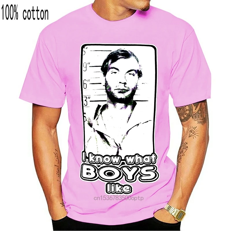 

Man Clothing Jeffrey Dahmer I Know What Boys Like t-shirt Serial Killer Shirt Horror Tshirt Goth Tee Screen Printed T Shirt Men