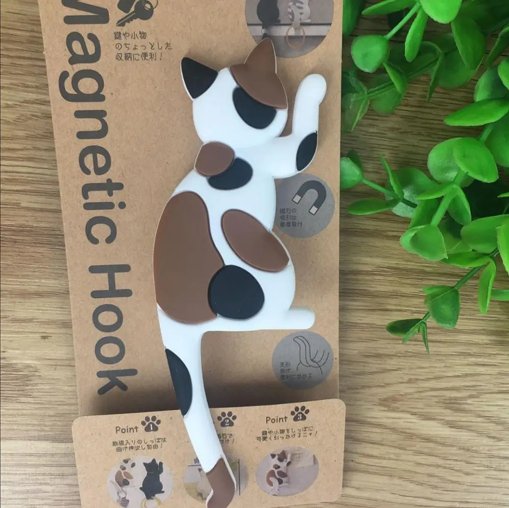 Милый Кот магнит на холодильник силиконовые Животные Магнитные наклейки кошки