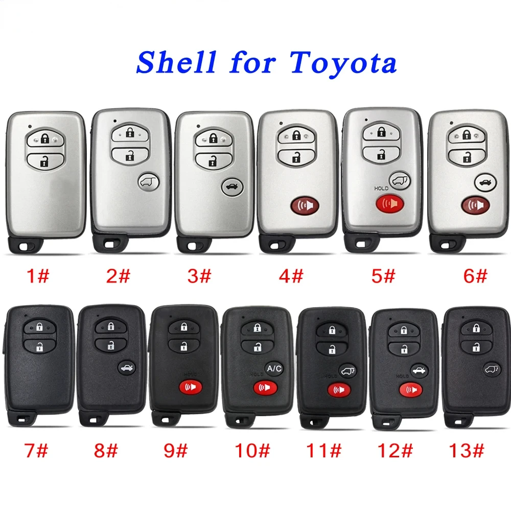 Умный дистанционный ключ с 2/3/4 кнопками оболочка для Toyota Corolla Camry Avalon Prius RAV4 Highlander 4