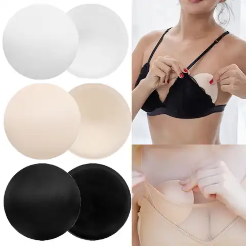 Women's Round Chest Pad Yoga Bra Pads Soft Sponge Sports Bras Bikini Pads Yoga Bra Swimsuit Bralettes Nursing Underwear Inserts