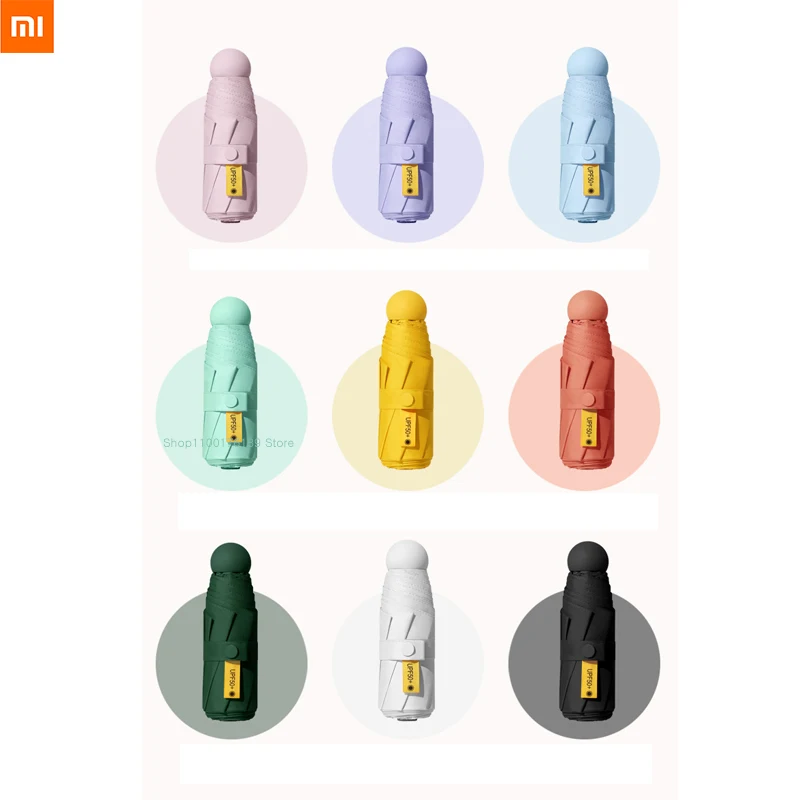 

Капсульный зонт от солнца, Женский солнцезащитный Зонт от УФ-лучей, зонт от солнца двойного назначения, компактный складной мини-зонт для дв...