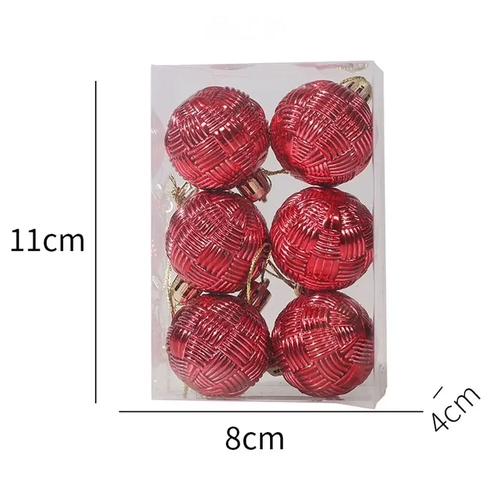 

Набор рождественских шаров MOONBIFFY, 6 шт., пластик, 4 см