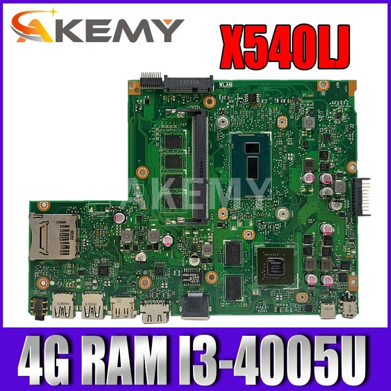 

New 90NB0B10-R00020 X540LJ REV2.1 mainboard For ASUS X540L F540L X540LJ Laptop Motherboard 4G/I3-4005U GT920M (V2G)