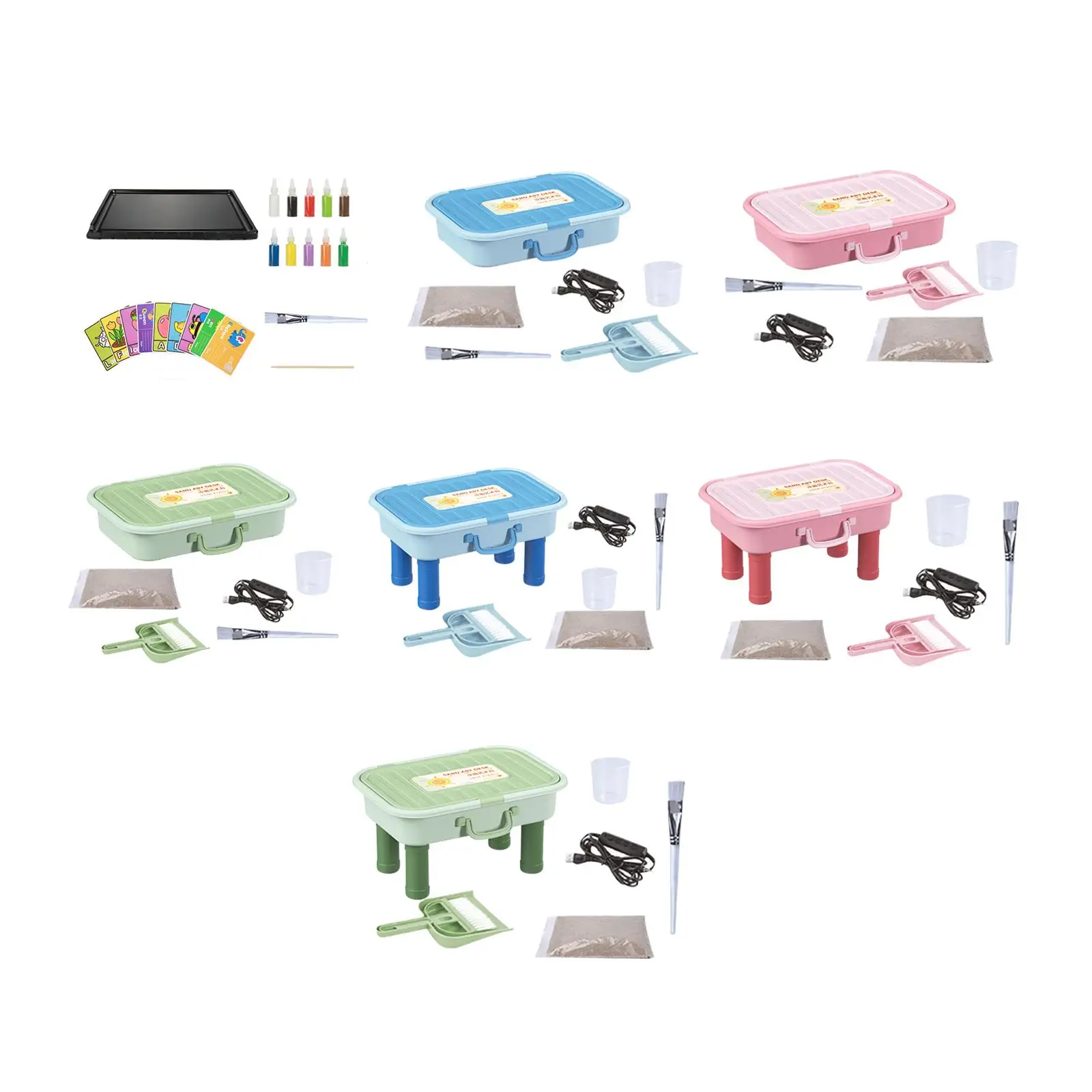 

Light Sensory Sands Box Table Parent Child Interaction Sandbox Educational Toys Sand Art Kits for Preschool Toddler Boys Girls