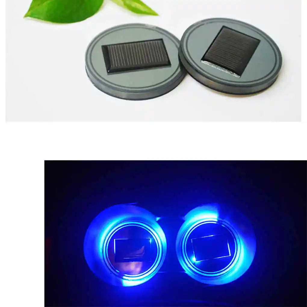 

Светодиодный солнечный Кубок держатель лампы колодки коврики автомобильный подстаканник нижний коврик для интерьера