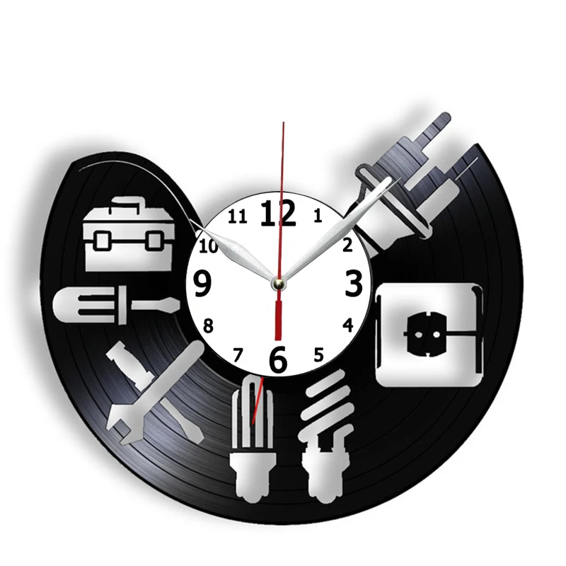 

Электрическое оборудование, виниловые настенные часы с лазерной гравировкой, электрическая розетка для шкафа инструментов, настенные часы...