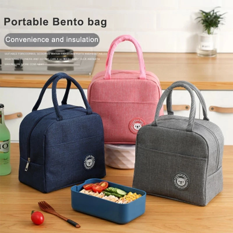 

Fashion Simpl Travel Lunch Box Bag Ice Pack Portable Kitchen Thermal Insulated Cold Keep Food Warm Lunch Bags for Women Kids