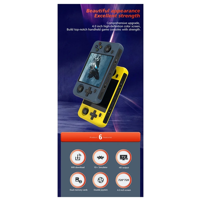 R40S Ретро игровая консоль 16 ГБ + 64 Wi-Fi BT Linux Поддержка для GBA GBC PSP PS1 N64 DC NDS ARCADE Simulator