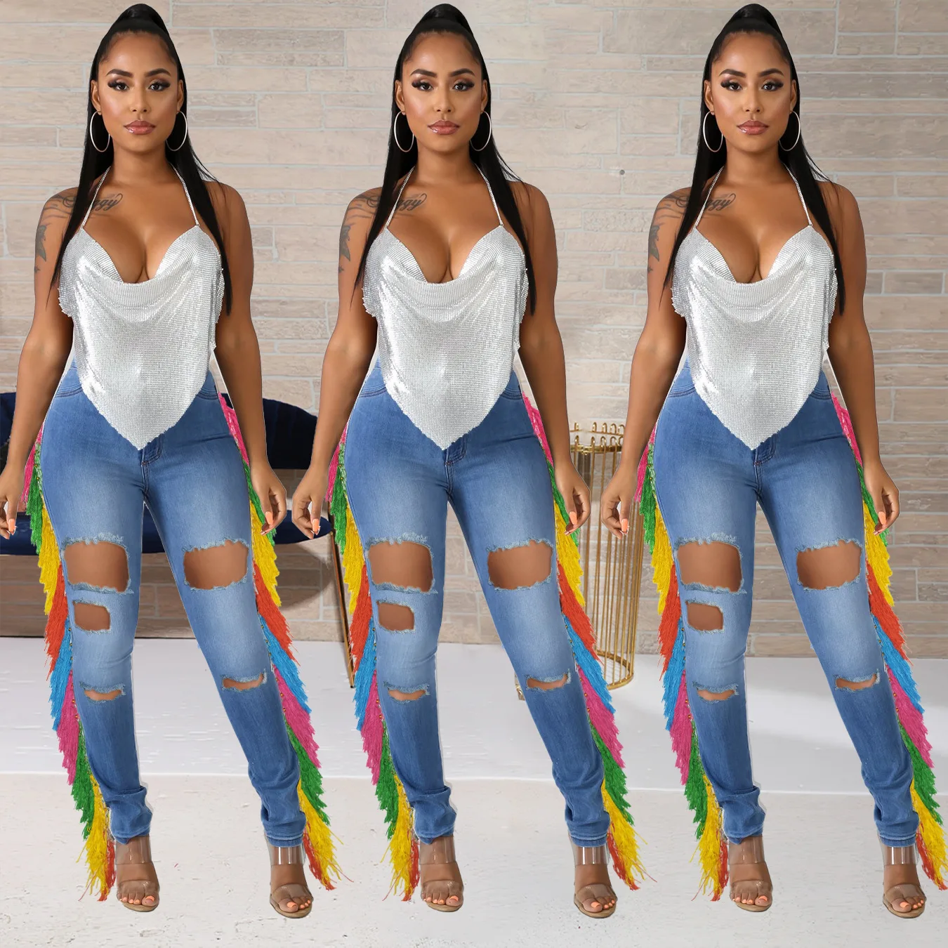 

Hip Hop Ladies Female Sexy Highwaist Butt Lifter Skinny Stretchy Denim Pants ripped Jeans For Women trousers