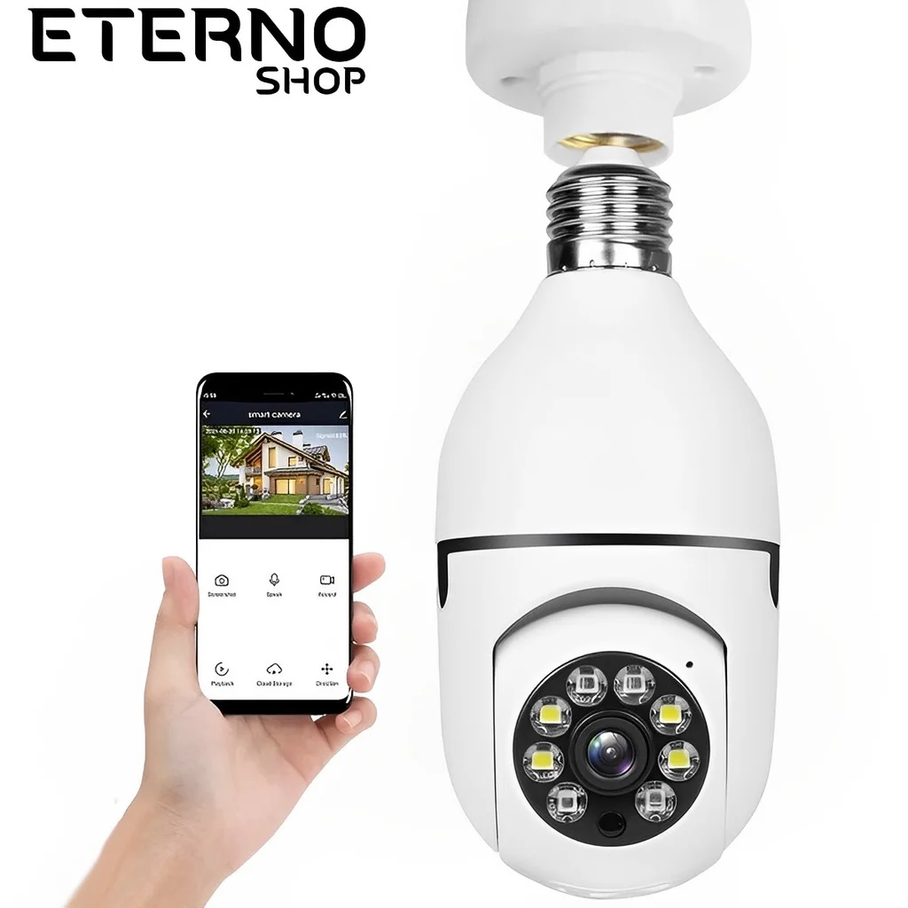 

Câmera Wifi Sem Fio Espiã Visão Noturna Microfone Com Auto Falante Ip Smart HD Acesso Remoto No Aplicativo