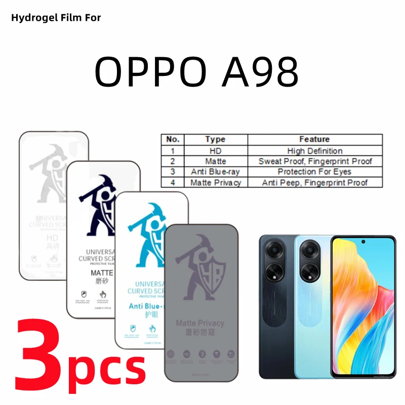 

3 шт., Гидрогелевая пленка для OPPO A98