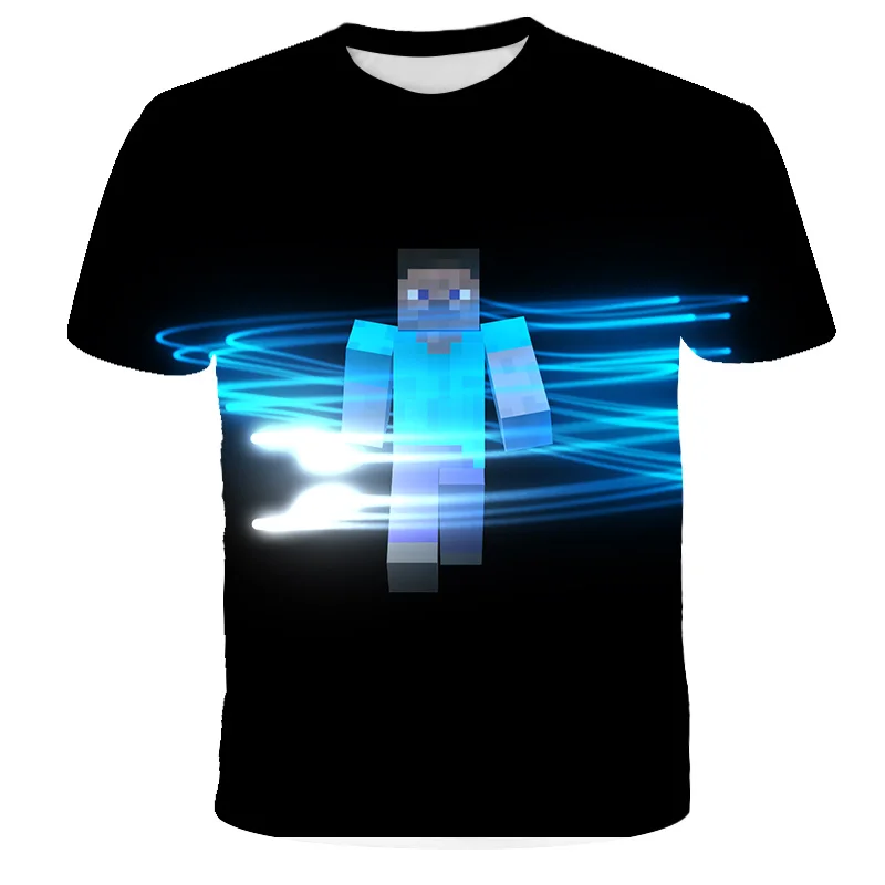 

Children boys girls funny anime short-sleeved Minecrαft 3D T-shirt top clothes 4-14 years old children's printed T-shirt kids