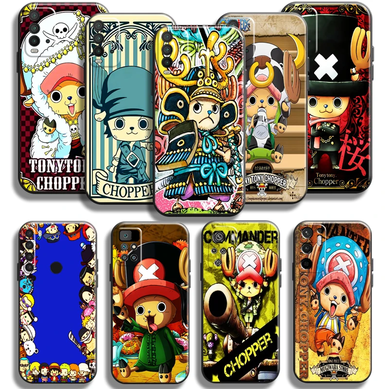 

Anime One Piece Tony Tony Chopper Silicone Cover Black Soft Back Coque Funda Liquid Silicon