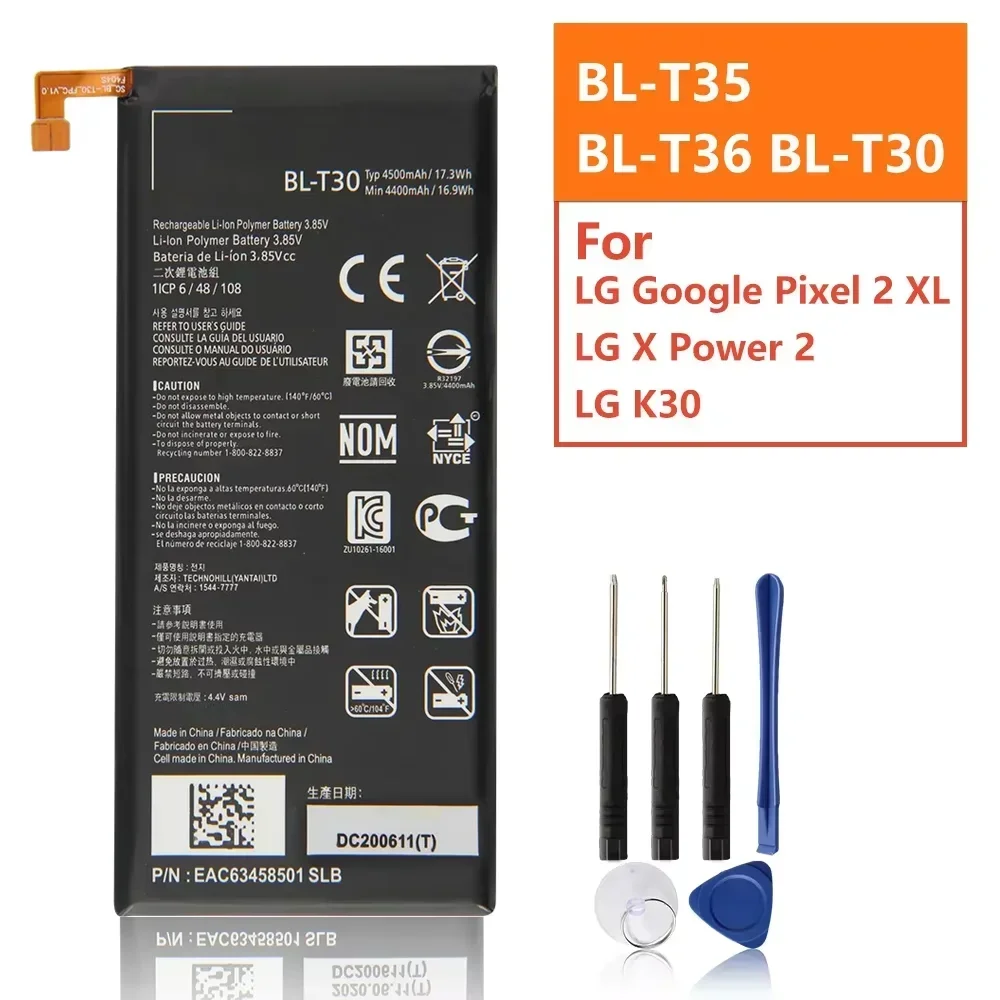 Фото Аккумулятор для телефонов LG X Power 2 M322, Fiesta 2 L63BL, K30 X410, Phoenix Plus, Google Pixel 2 XL, Pixel 3, Walleye BL-T30, BL-T36 №2