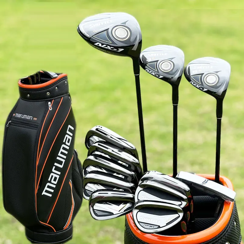 Mens Golf Clubs Maruman Shuttle Driver+Fairway Wood+Hybrid+Iron+Putter+Bag Golf Complete Set Of Clubs Graphite Shaft And Cover