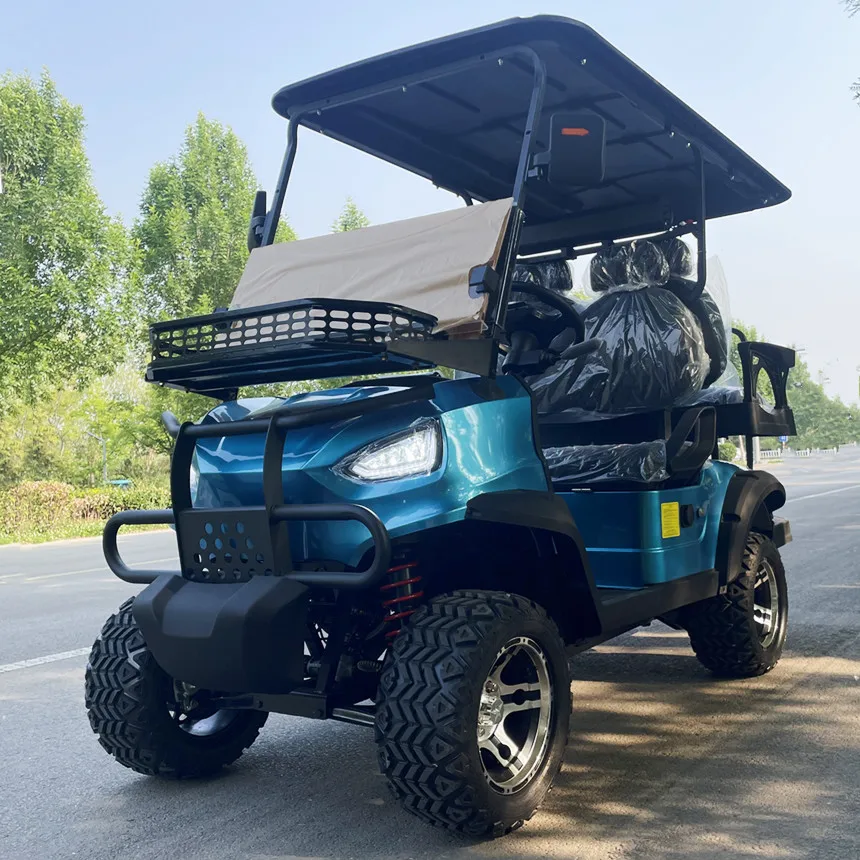 New Scooter Tanie ceny Gokart Tapicerowane siedzisko ze składaną przednią szybą 4-kołowy 4-osobowy elektryczny wózek golfowy Buggy