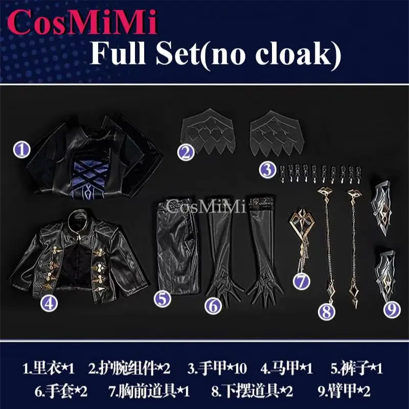 CosMiMi Game Genshin Impact Il Capitano Косплей Костюм Fatui Модная красивая униформа Карнавальная
